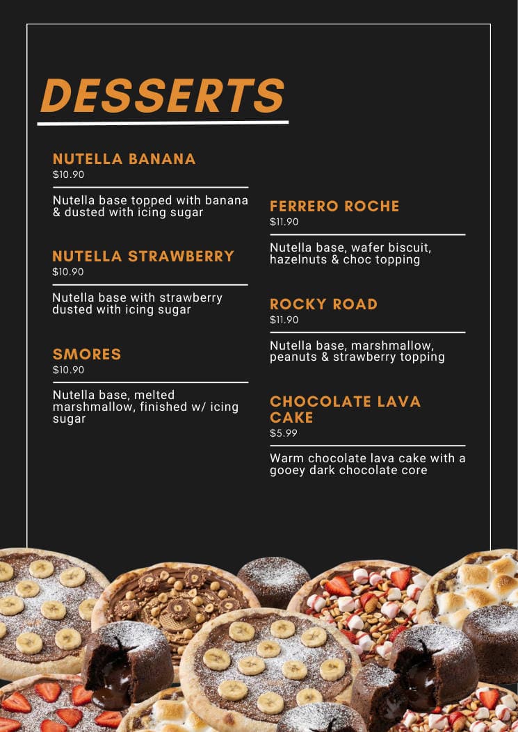 Centrepoint menu page 12