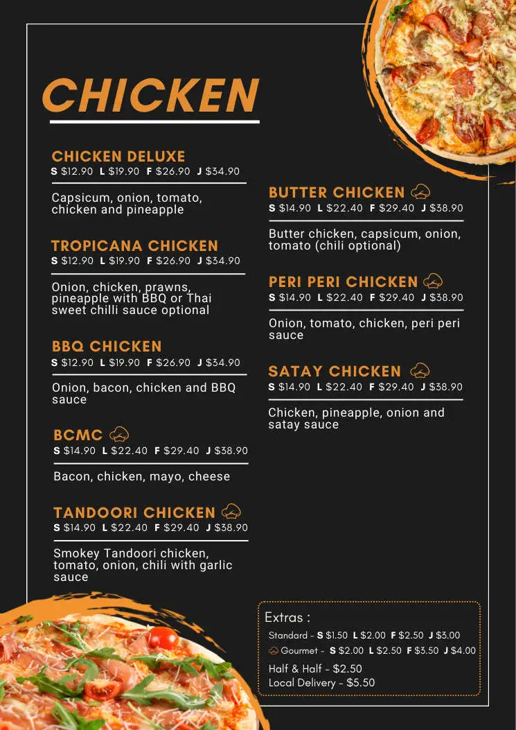 Centrepoint menu page 8